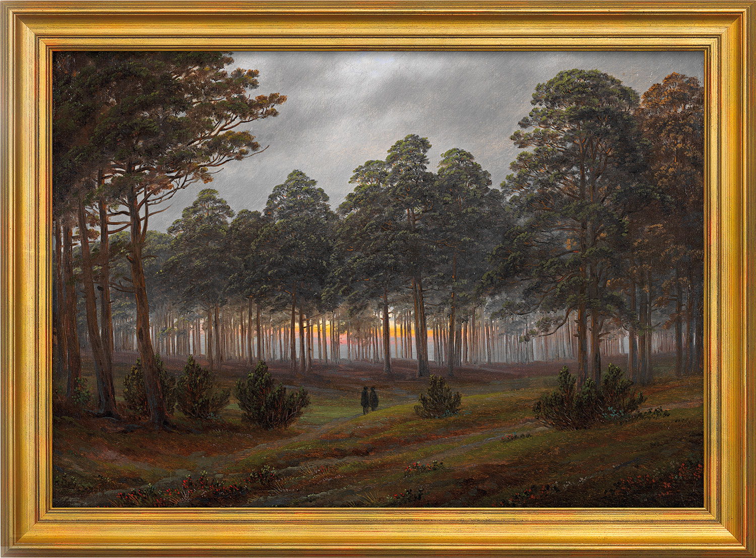 Caspar David Friedrich: Bild 'Der Abend' - aus dem 'Tageszeitenzyklus', gerahmt