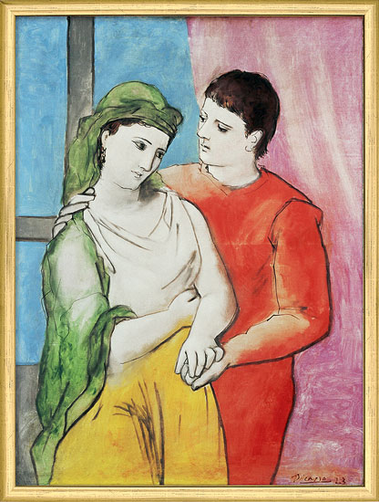 Pablo Picasso: Bild 'The Lovers' (1923), gerahmt