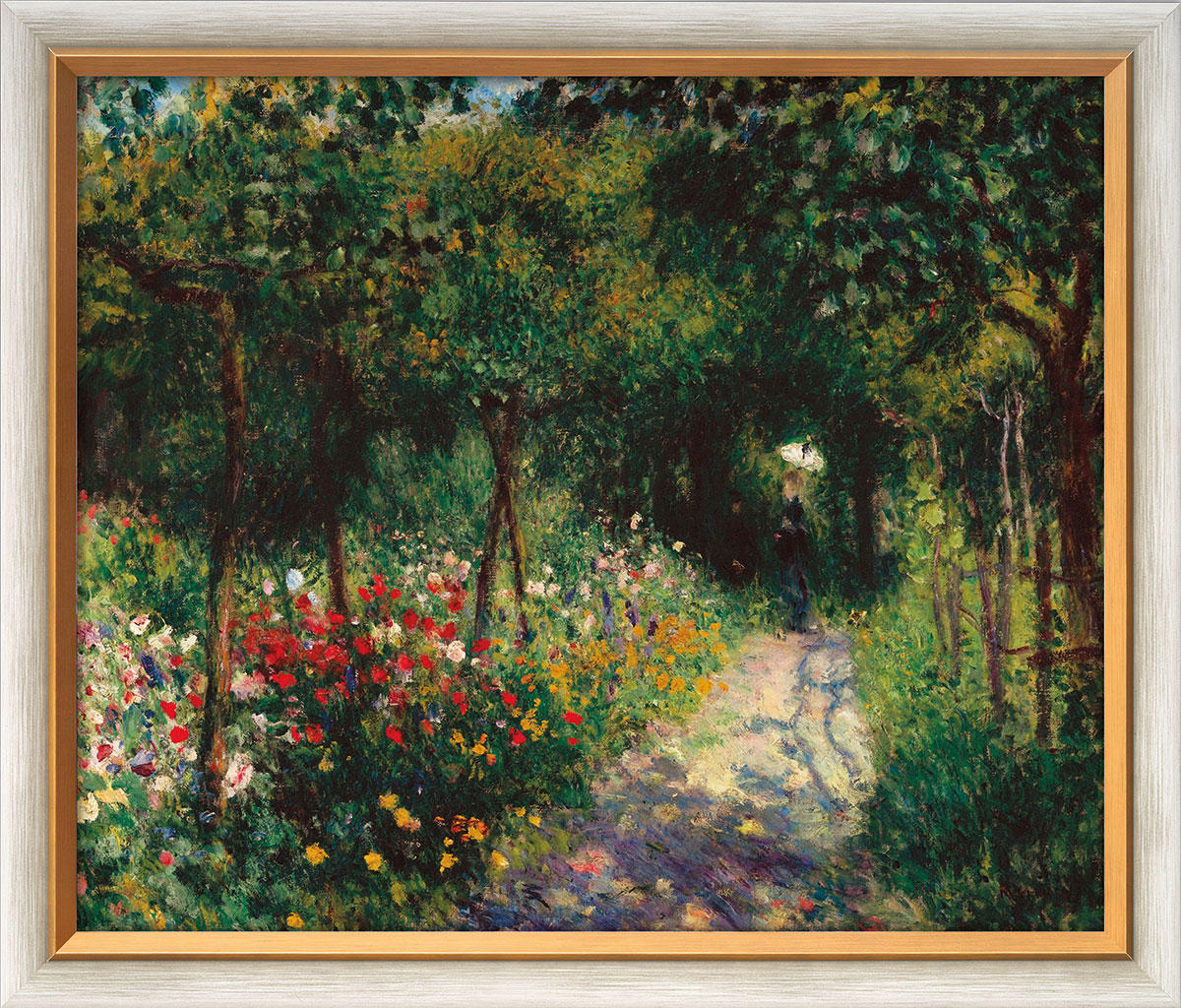 Auguste Renoir: Bild 'Frauen im Garten' (1873), gerahmt