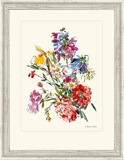 Oskar Kokoschka: Bild 'Sommerblume mit Iris und Pfingstblume', 1971, gerahmt