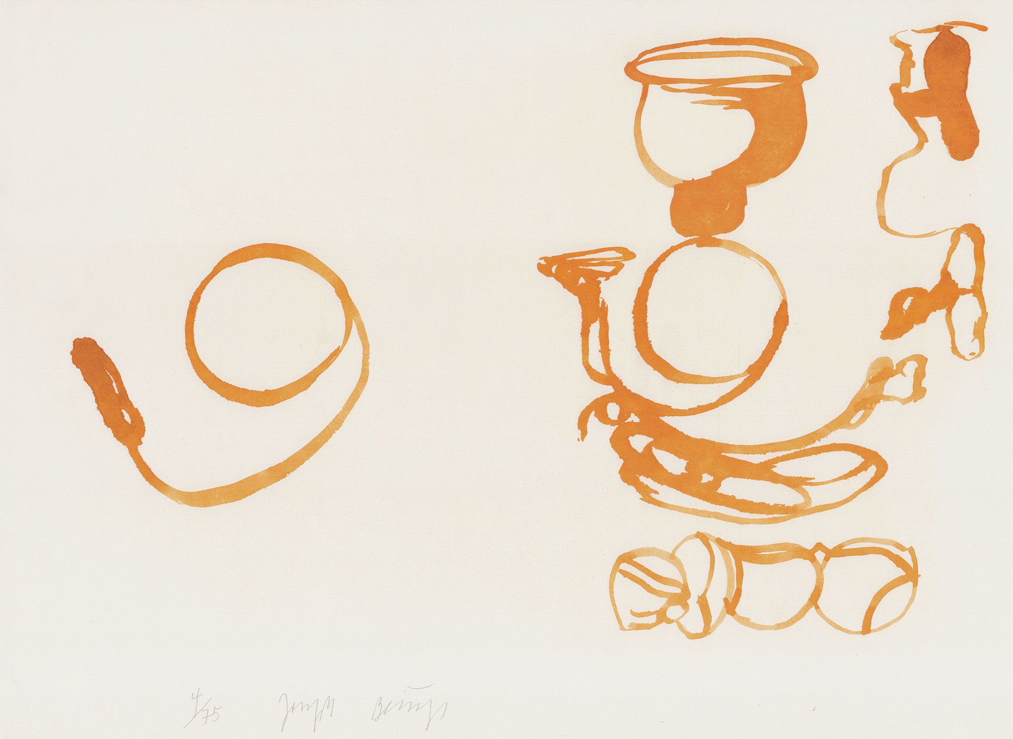 Joseph Beuys: Bild 'Aus dem Leben der Biene' (1978), ungerahmt