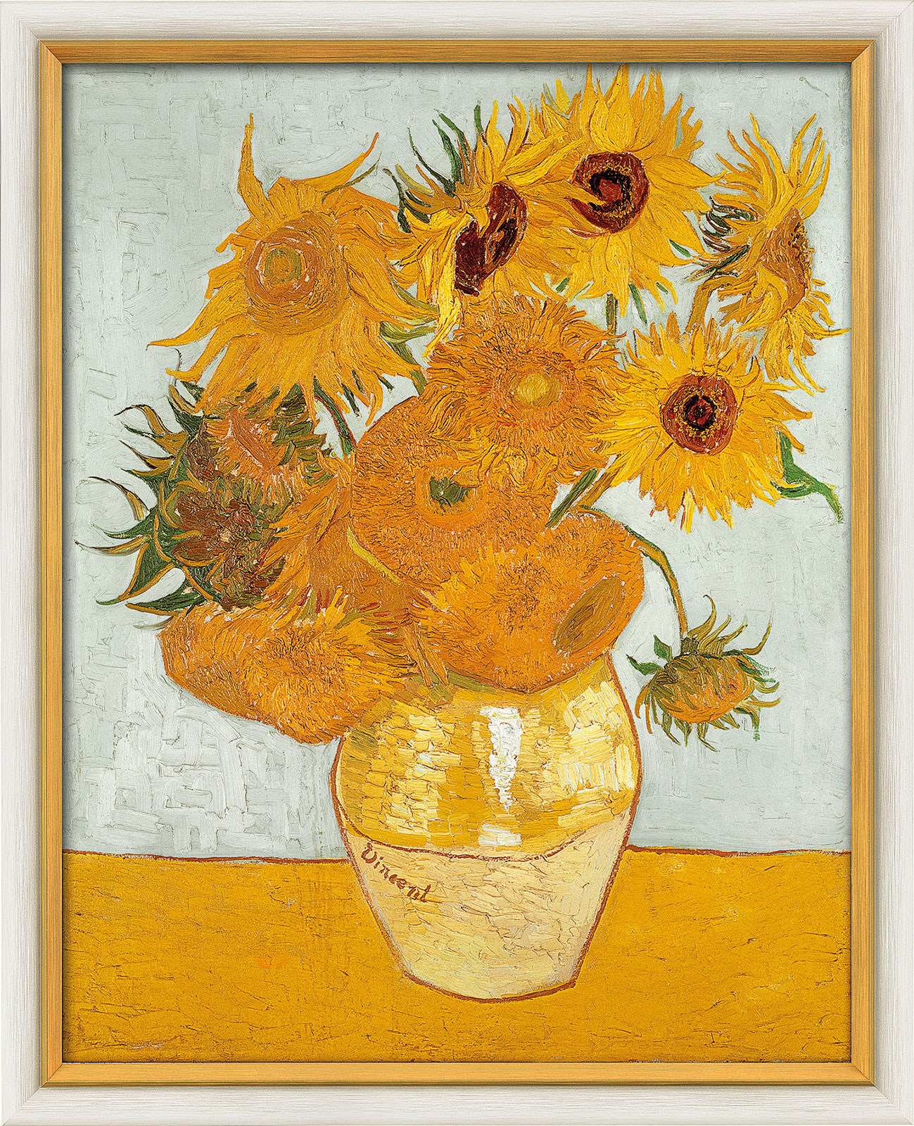 Vincent van Gogh: Bild 'Zwölf Sonnenblumen in einer Vase' (1888), gerahmt