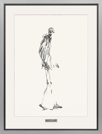 Alberto Giacometti: Bild 'Dessin II (Schreitender Mann)', gerahmt