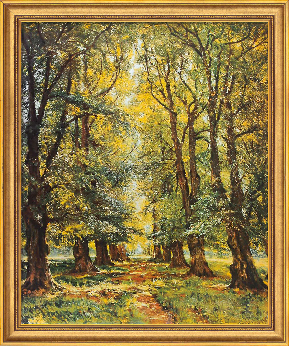 Franz Courtens: Bild 'Allee im Sonnenschein', gerahmt