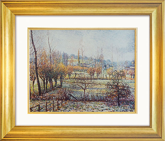 Camille Pissarro: Bild 'Raureif bei Eragny', gerahmt