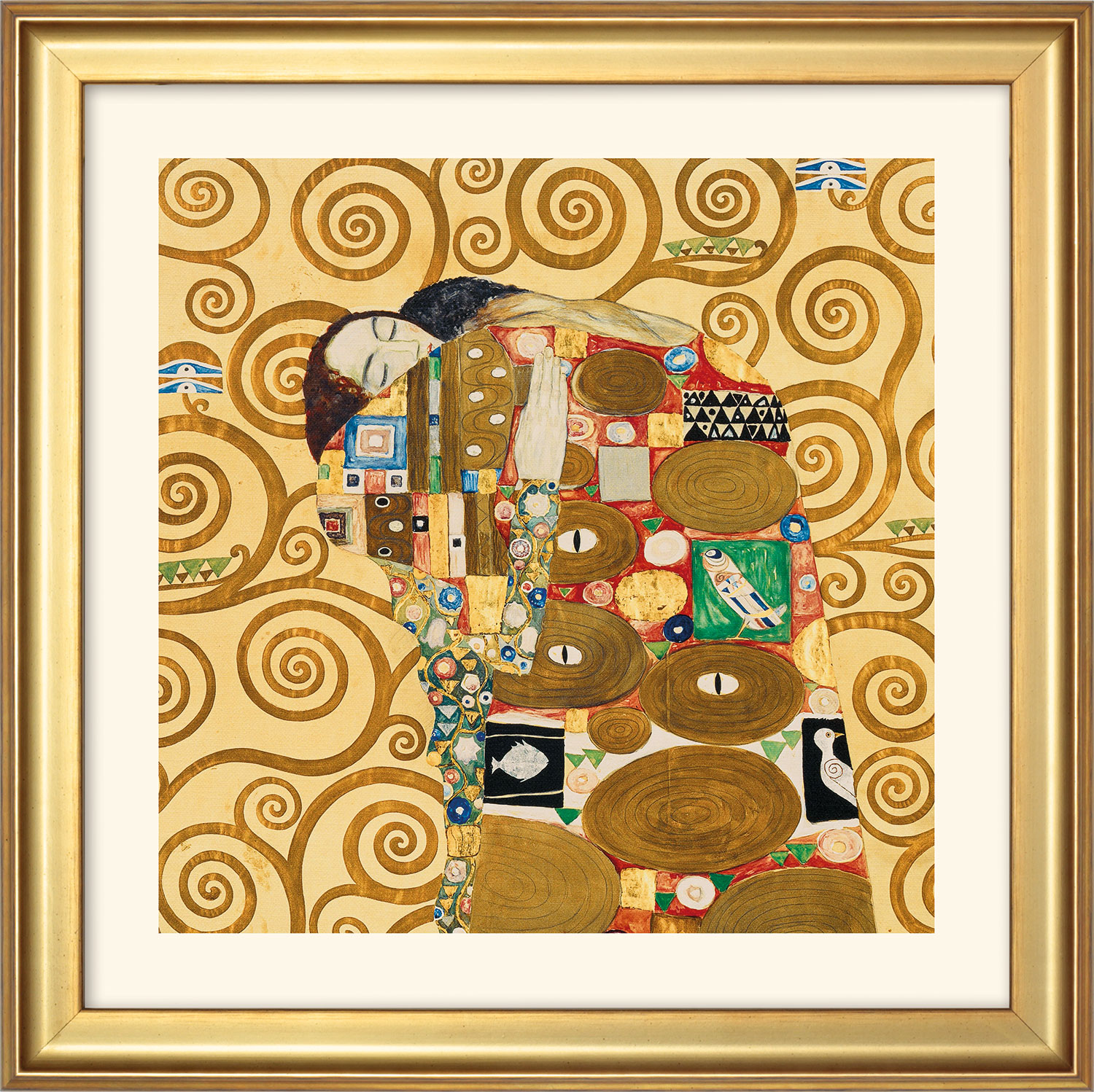 Gustav Klimt: Bild 'Die Erfüllung' (1905/09), gerahmt