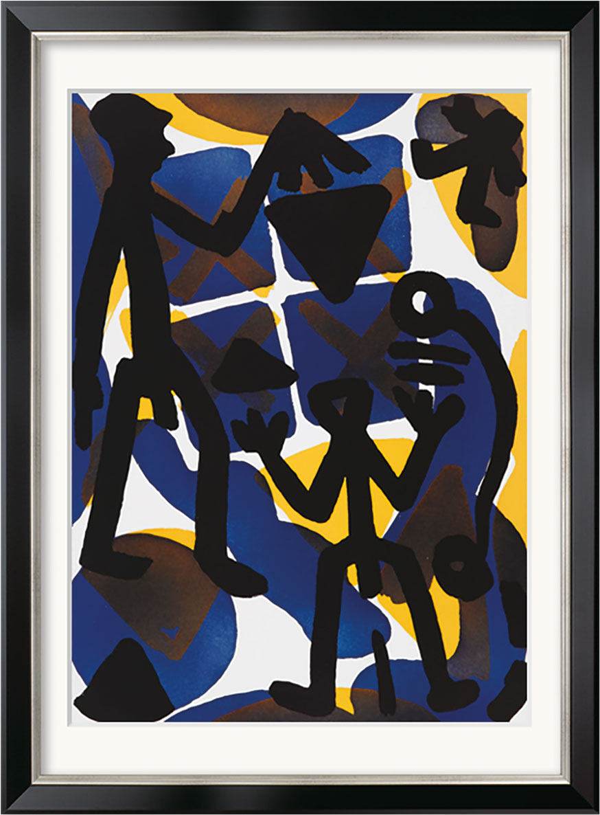 A. R. Penck: Bild 'Vergleich', Version schwarz gerahmt