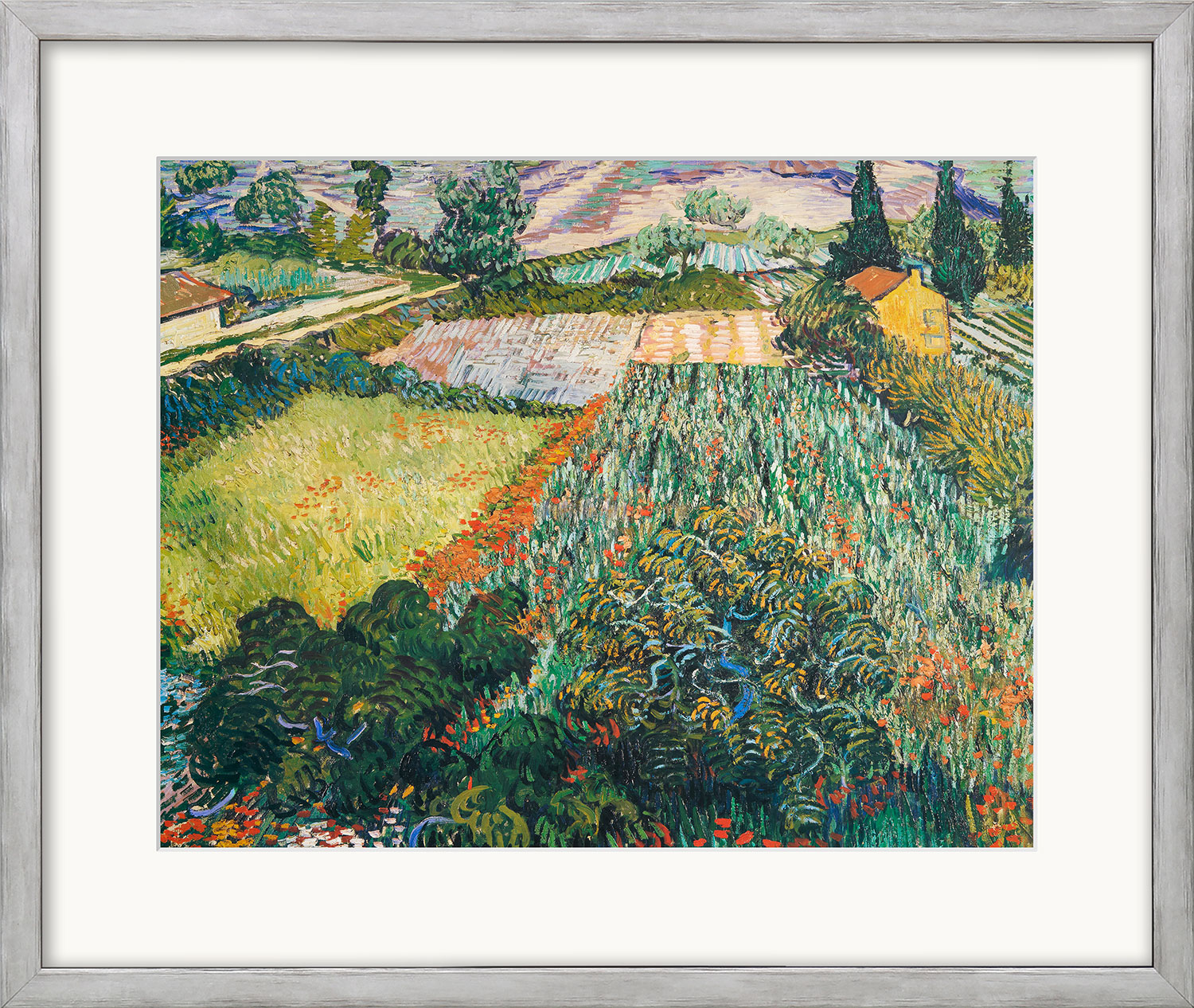 Vincent van Gogh: Bild 'Mohnfeld' (1889), gerahmt