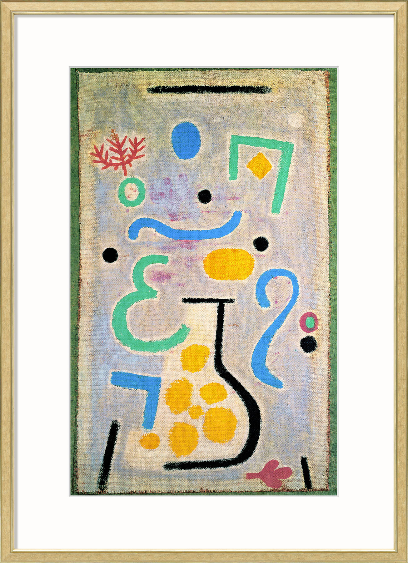 Paul Klee: Bild 'Die Vase' (1938), gerahmt