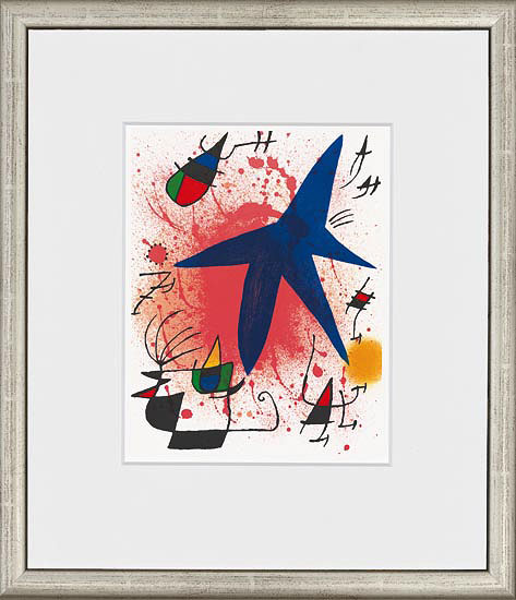 Joan Miró: Bild 'L'étoile bleu - Der blaue Stern', 1972, gerahmt