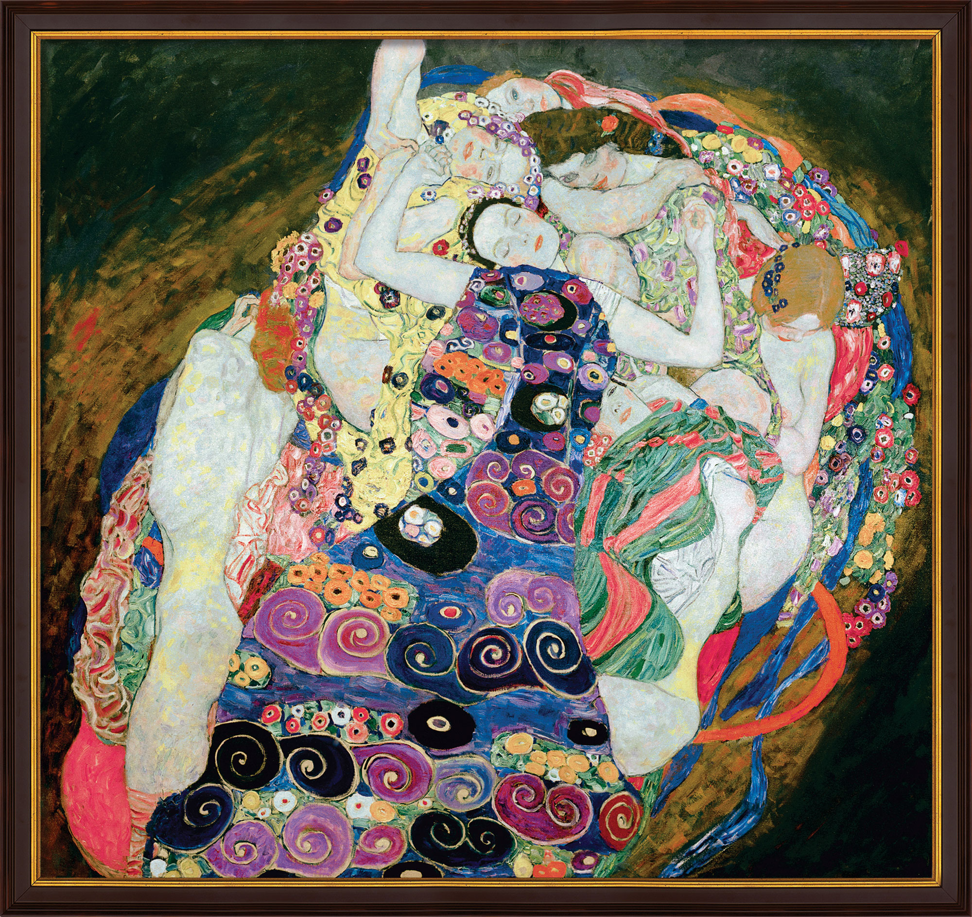 Gustav Klimt: Bild 'The Virgins (Jungfrauen)' (1913), gerahmt
