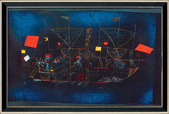 Paul Klee: Bild 'Abenteuerschiff' (1927), gerahmt