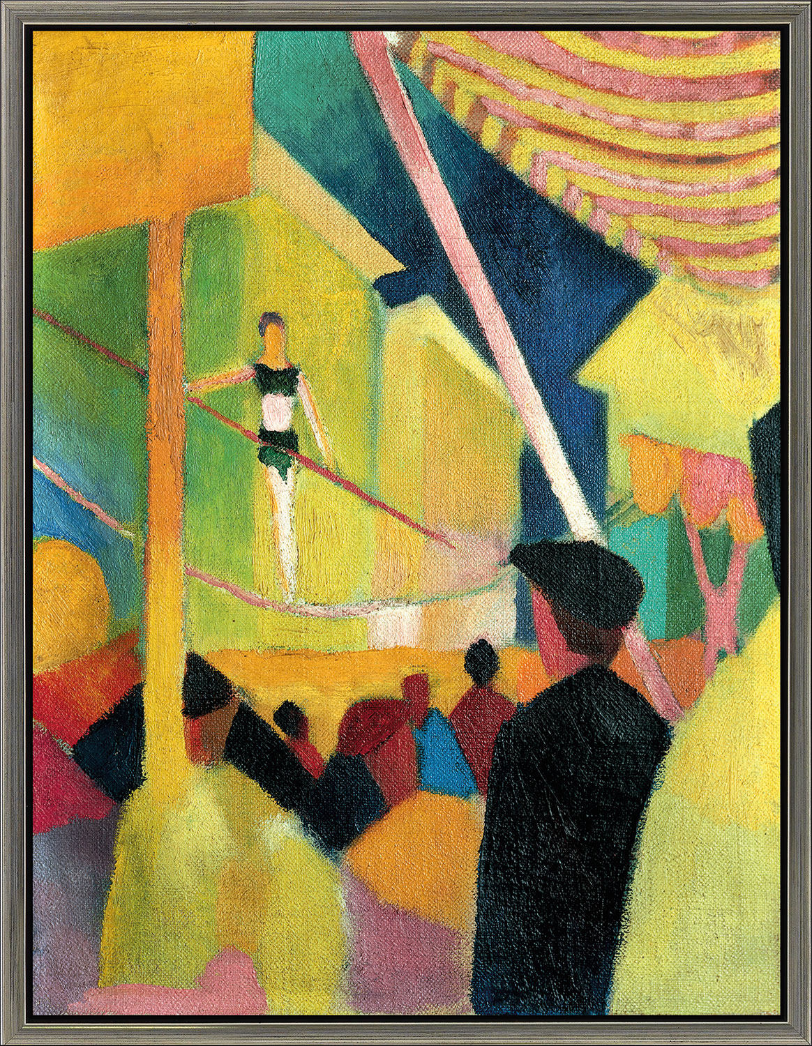August Macke: Bild 'Seiltänzerin' (um 1913), gerahmt