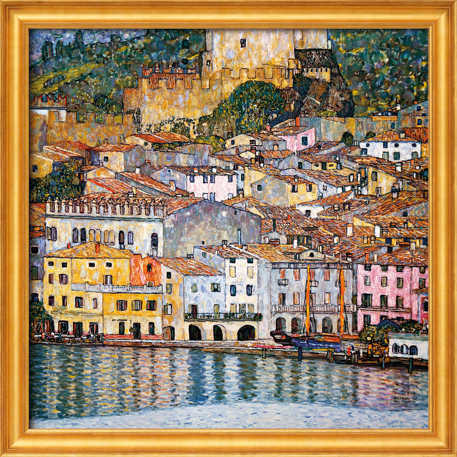 Gustav Klimt: Bild 'Malcesine am Gardasee' (1913), gerahmt