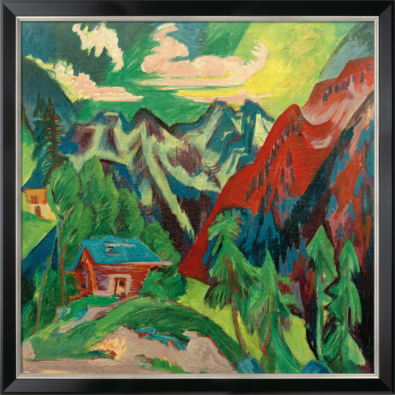 Ernst Ludwig Kirchner: Bild 'Die Klosterser Berge' (1923), gerahmt