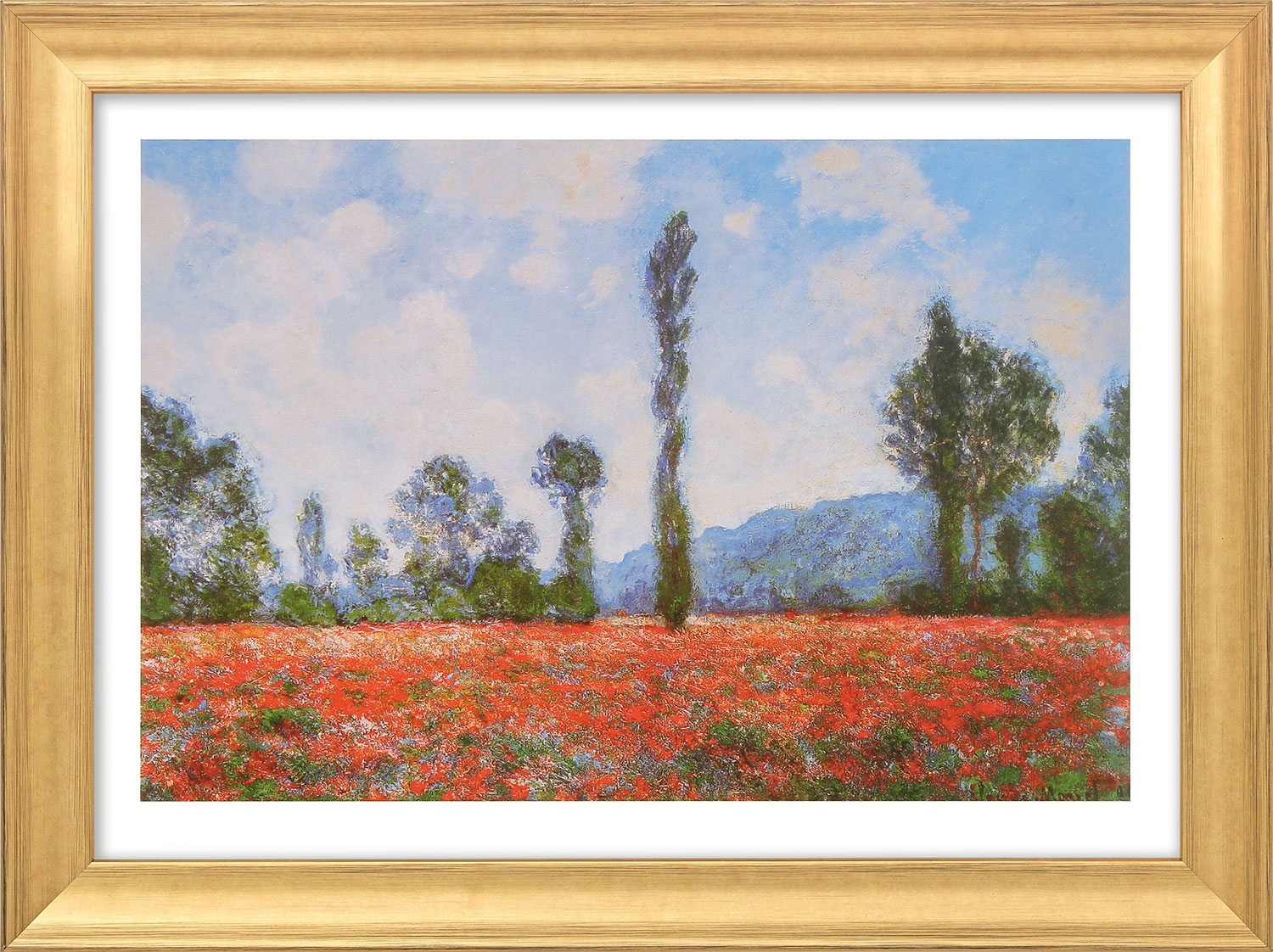 Claude Monet: Bild 'Camps de Coquelicots' (1879), gerahmt