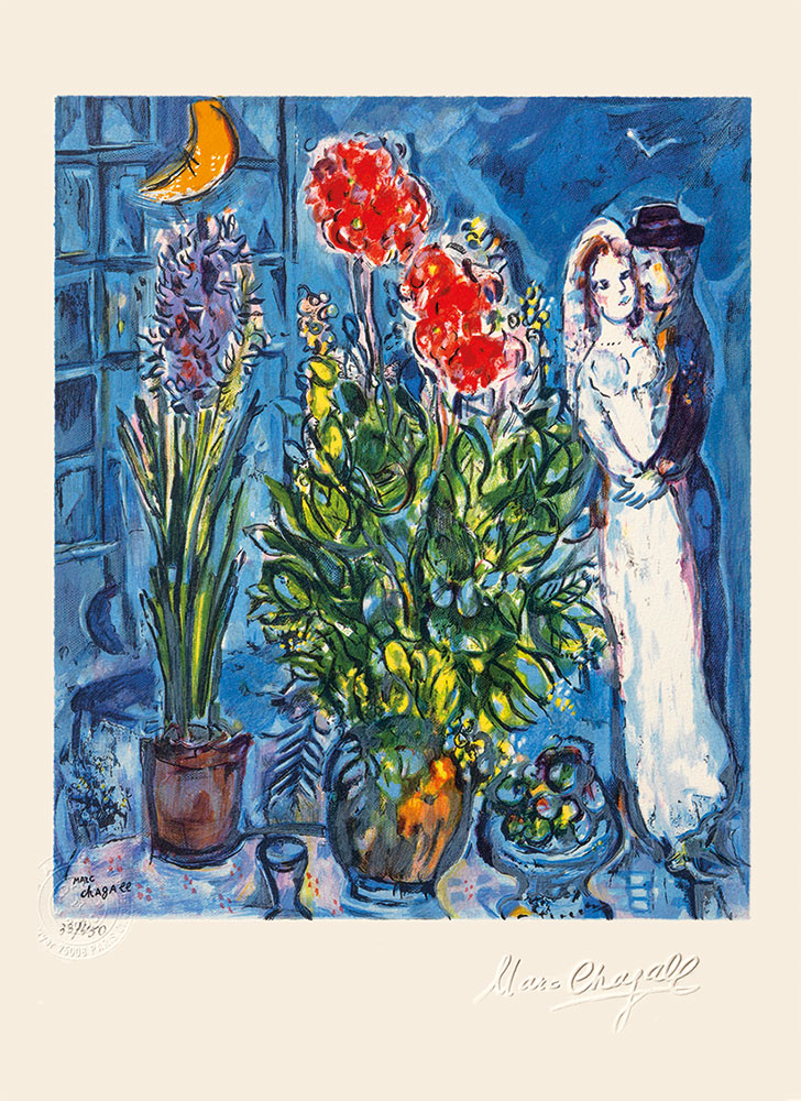 Marc Chagall: Bild 'Les Mariés', ungerahmt
