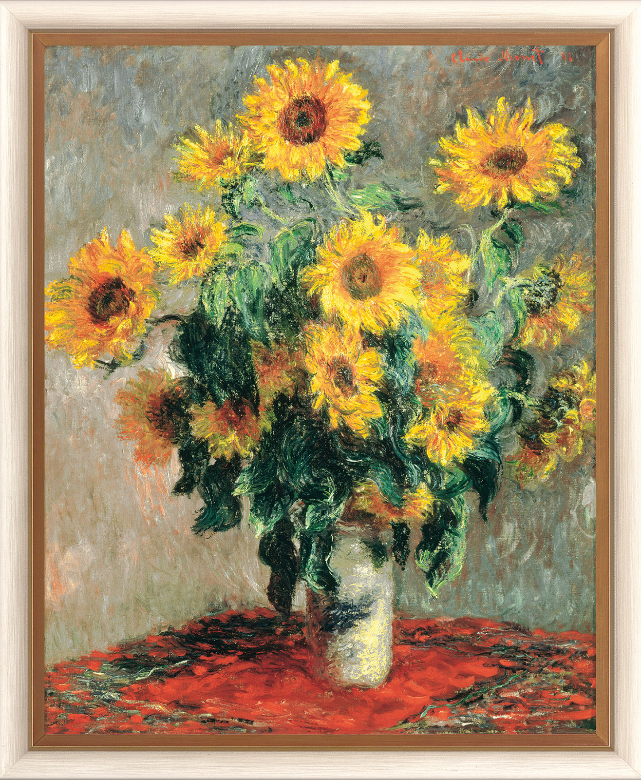 Claude Monet: Bild 'Sonnenblumen' (1880), gerahmt