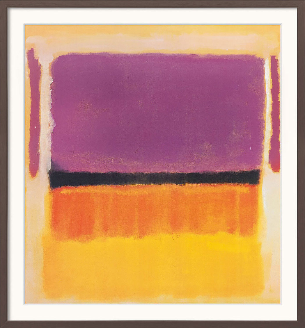 Mark Rothko: Bild 'Untitled (Violet, Black, Orange, Yellow on White and Red)' (1949), Version dunkelbraun gerahmt
